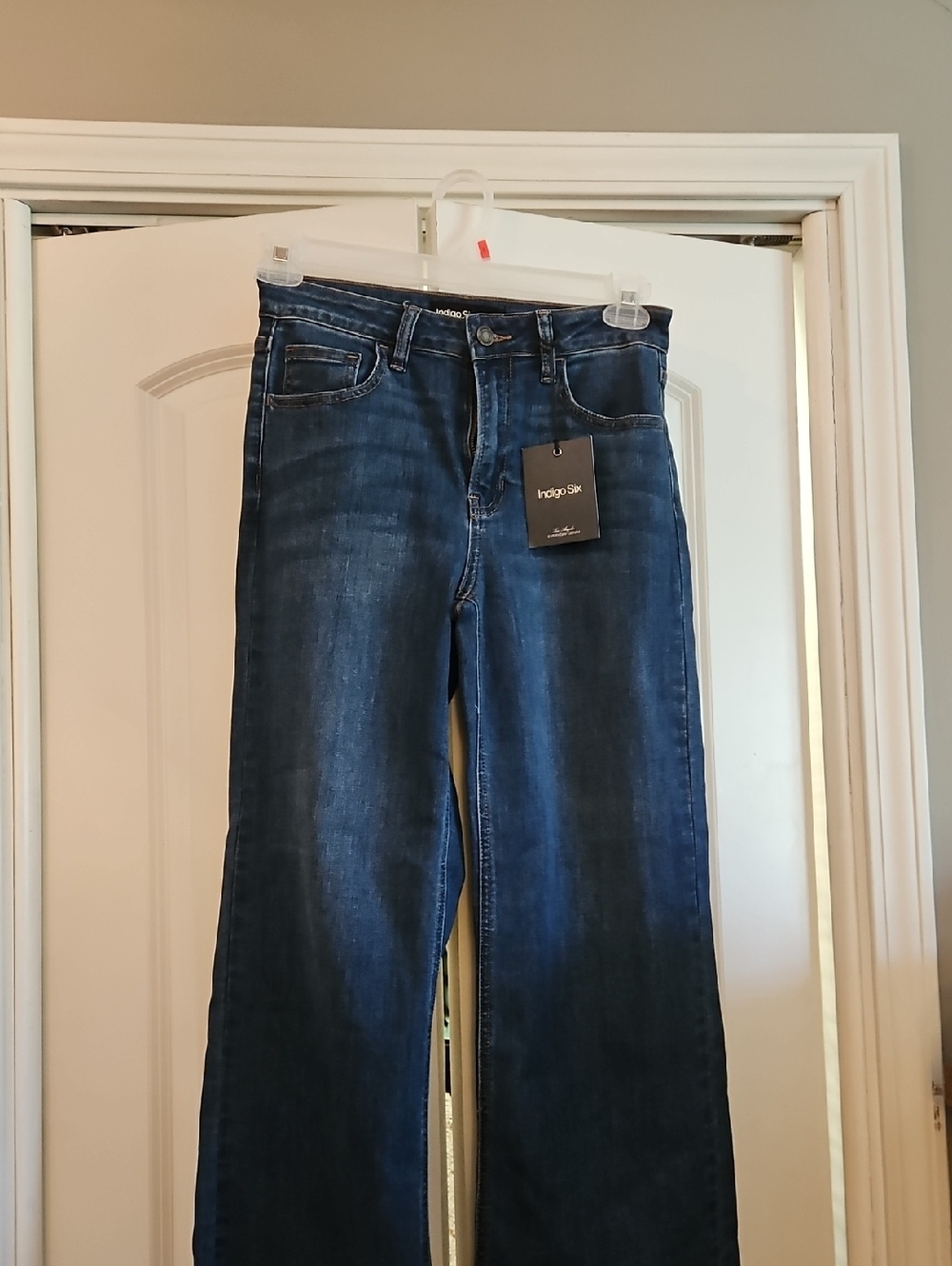 Indigo Dark Blue Flared Jeans